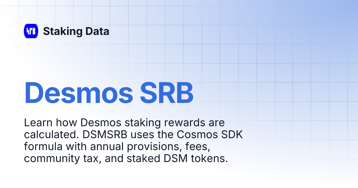 Desmos SRB | Staking Data