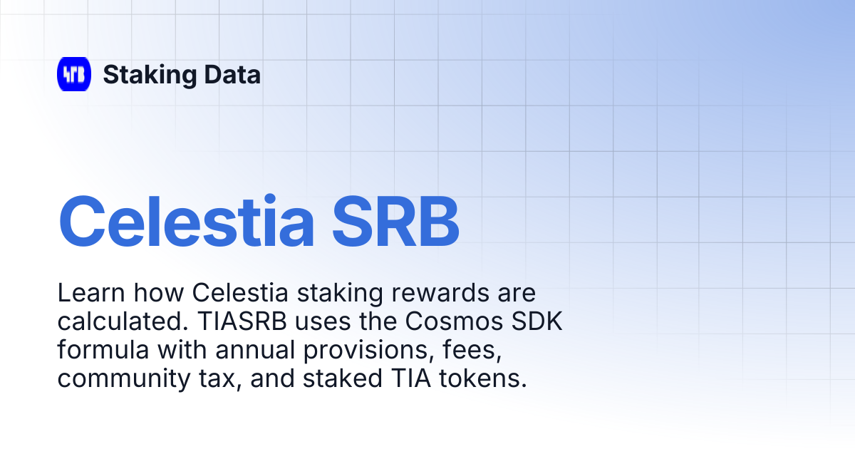 Celestia SRB | Staking Data