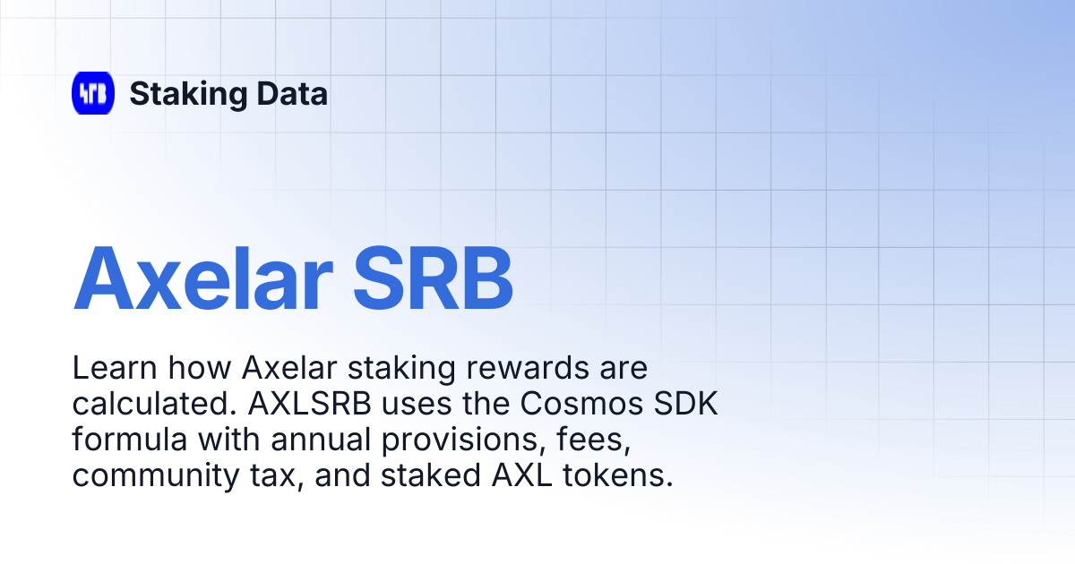 Axelar SRB | Staking Data