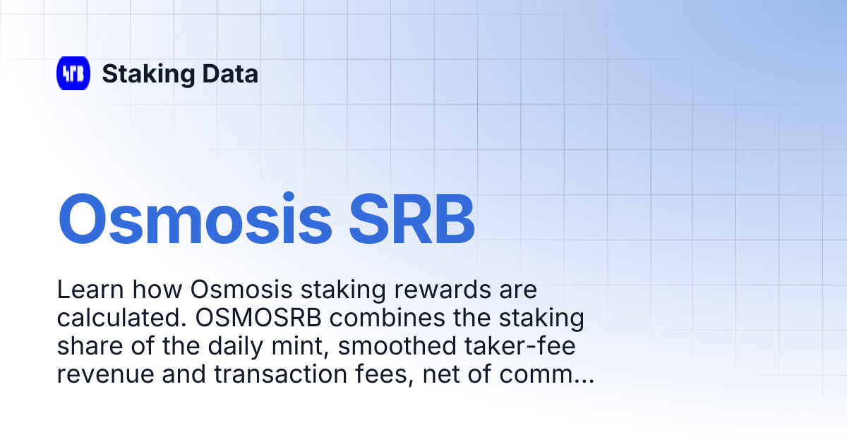 Osmosis SRB | Staking Data
