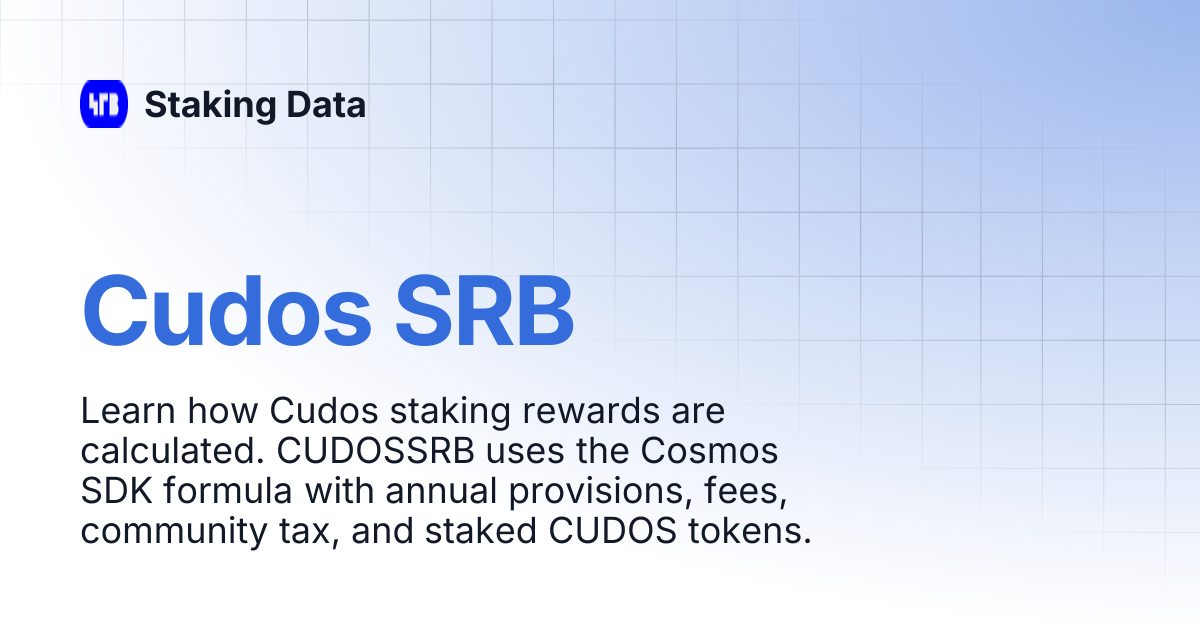 Cudos SRB | Staking Data