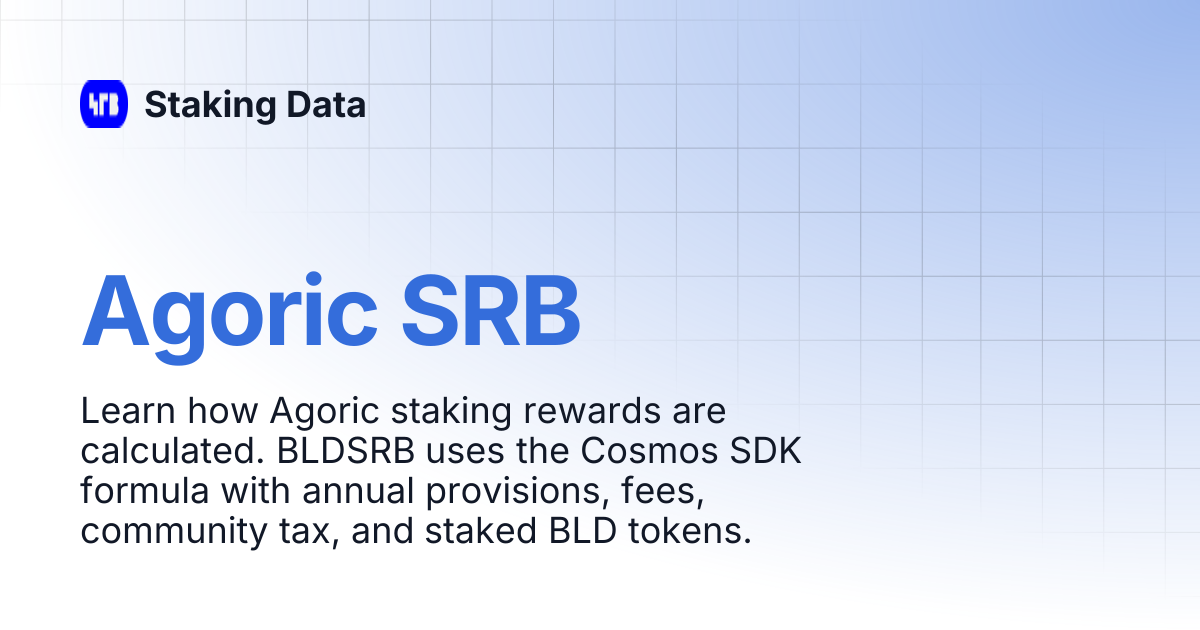 Agoric SRB | Staking Data