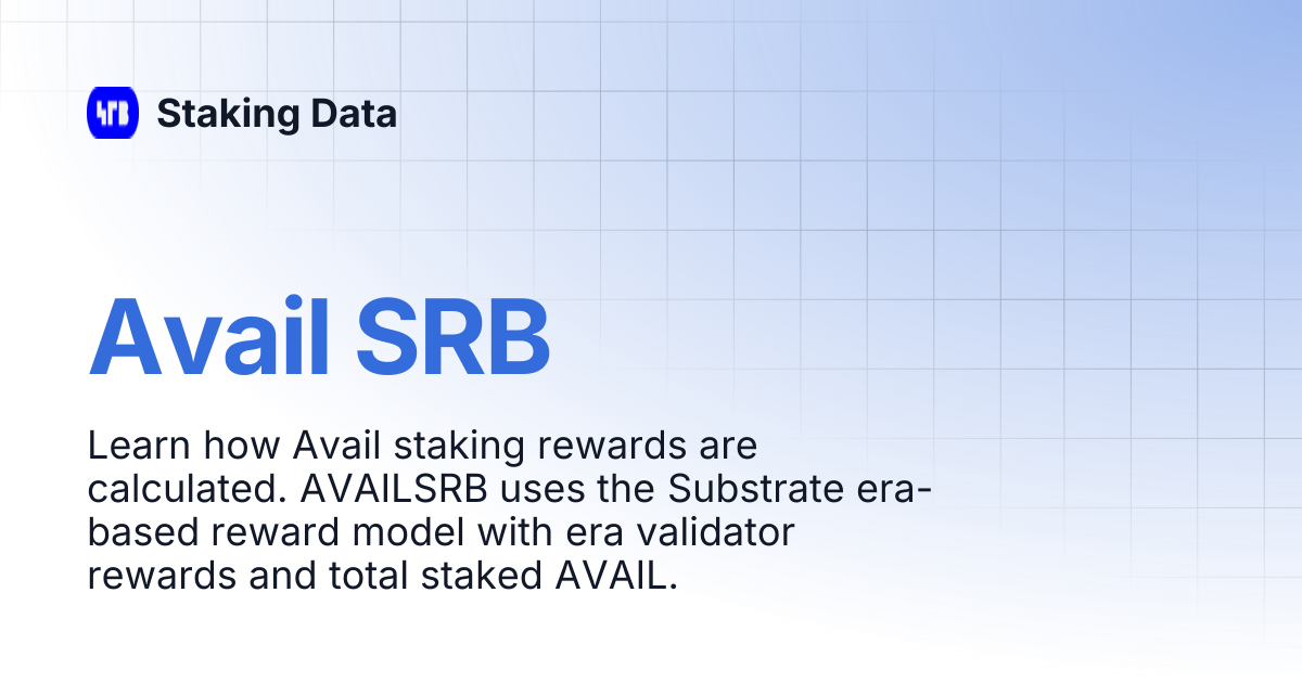 Avail SRB | Staking Data