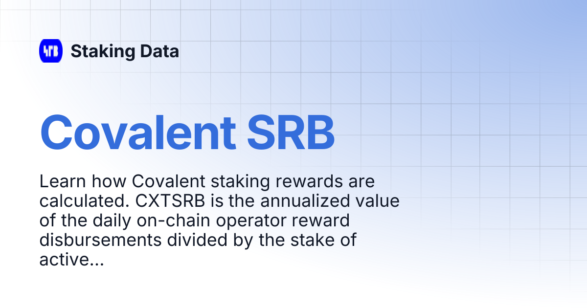 Covalent SRB | Staking Data