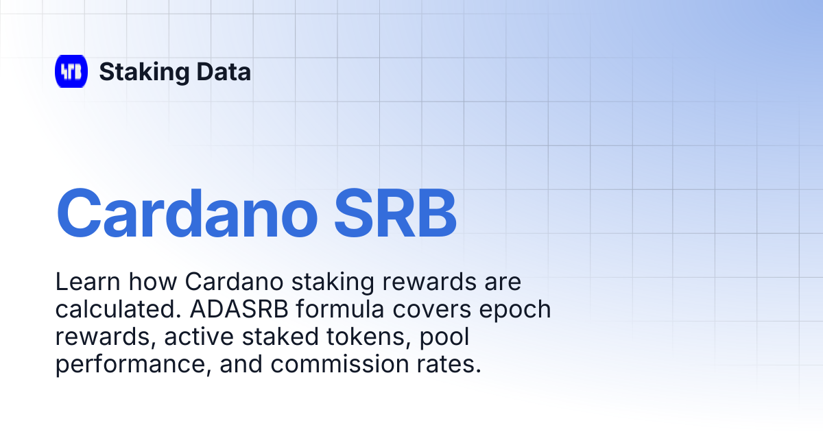 Cardano SRB | Staking Data