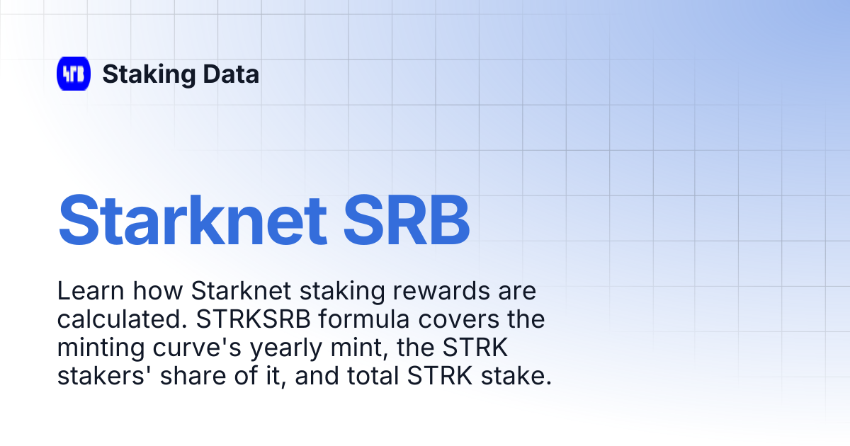 Starknet SRB | Staking Data