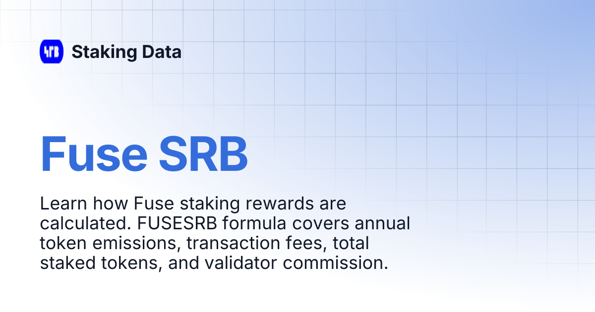 Fuse SRB | Staking Data