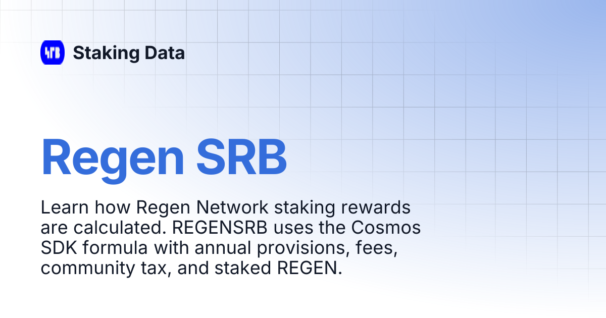 Regen SRB | Staking Data