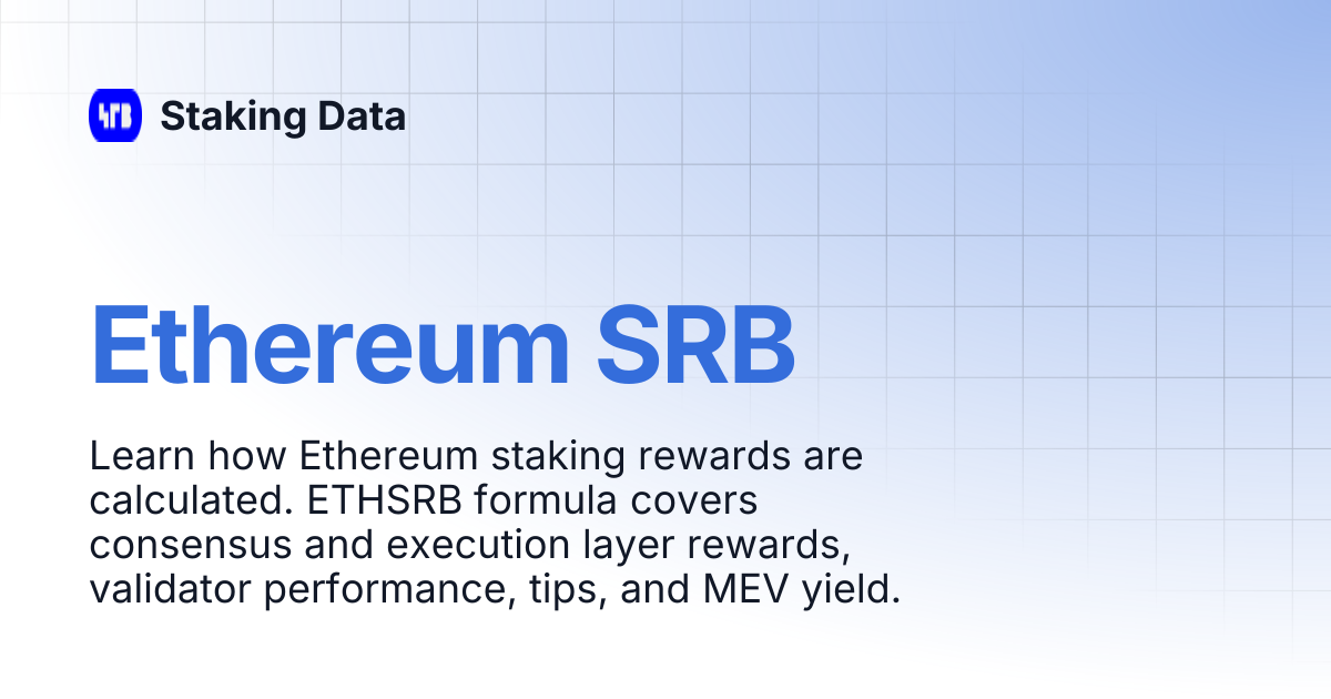 Ethereum SRB | Staking Data