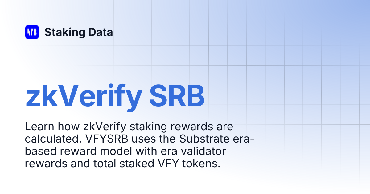 zkVerify SRB | Staking Data