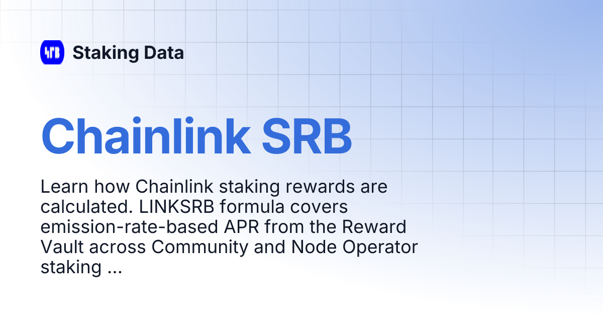 Chainlink SRB | Staking Data