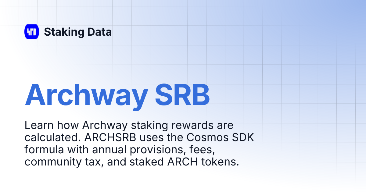 Archway SRB | Staking Data