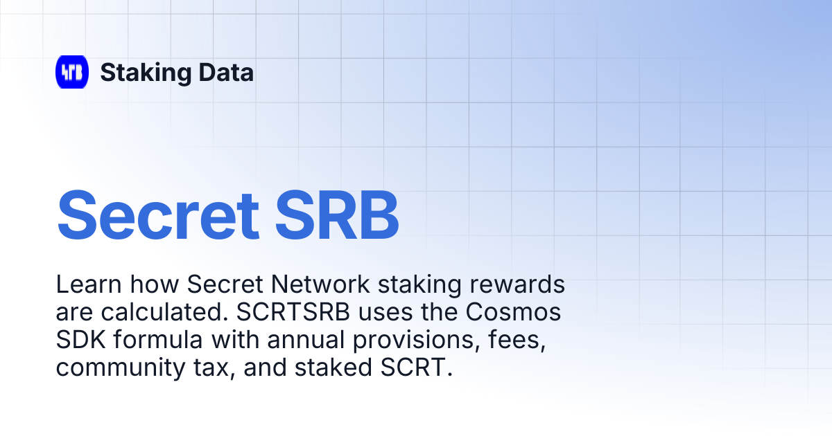 Secret SRB | Staking Data